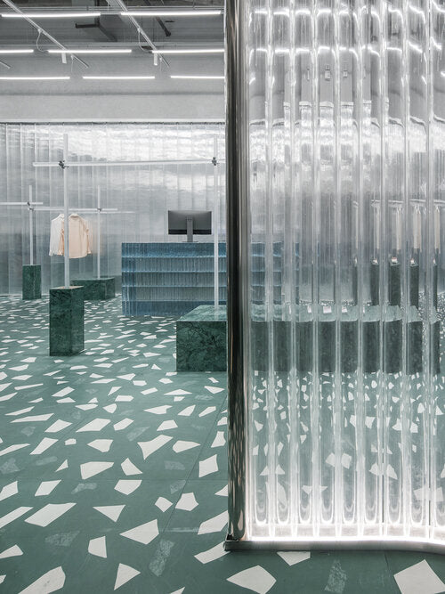 Handcrafted White Irregular Marble Flooring | ML-OT082 丨Mosaic Large Aggregate Terrazzo