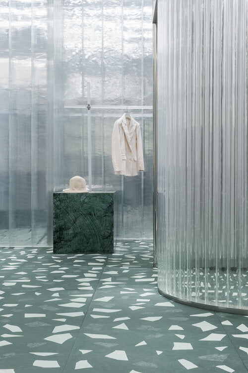 Handcrafted White Irregular Marble Flooring | ML-OT082 丨Mosaic Large Aggregate Terrazzo