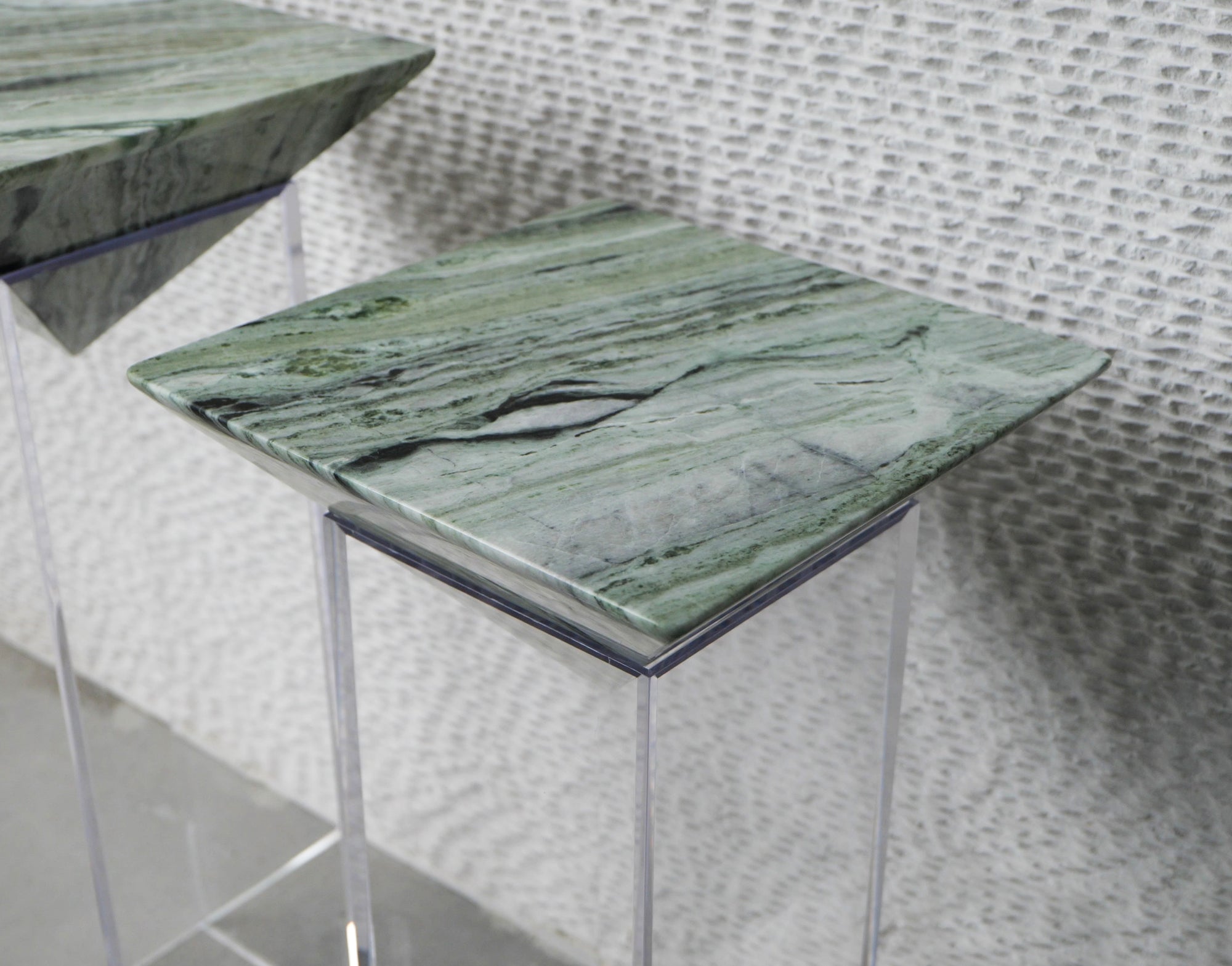 Italy Green Natural Marble Casual Home Office Furniture Simple Fashion Side Table