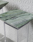 Italy Green Natural Marble Casual Home Office Furniture Simple Fashion Side Table