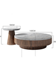 Milan Grey Natural Marble High-end Fashion Leisure Furniture Combination Coffee Table