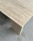 Natural Travertine Polished Large Space Easy To Clean Simple Furniture Coffee Table