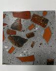 Regular/Irregular Red Brown Natural Marble Mosaic Terrazzo Slab